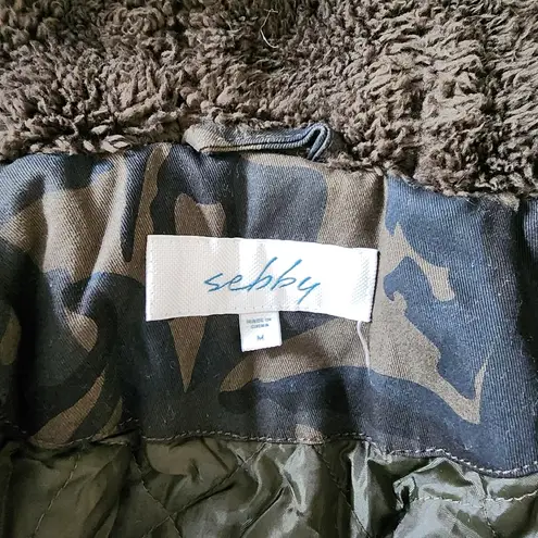 Sebby Camo Fur Hood Jacket, Women's M