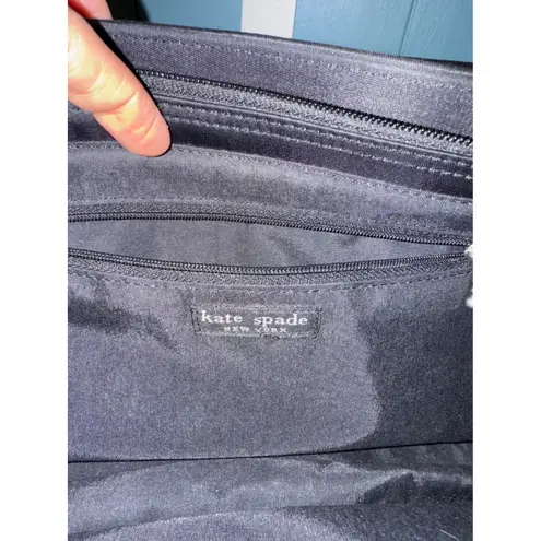 Kate Spade  New York Black Nylon Shoulder Bag Purse With Zip Closure