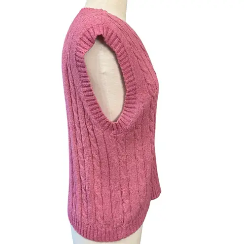 Current Air Sweater Vest Size M Pink Sleeveless Knit Top