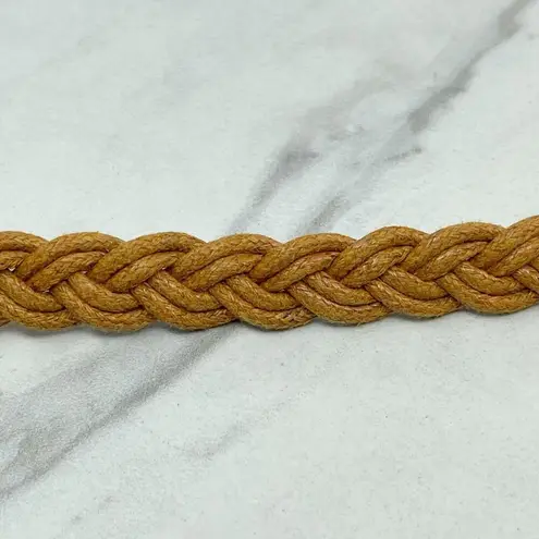 Brown Rope Braided Woven Faux Leather Trim Belt Size XS Womens
