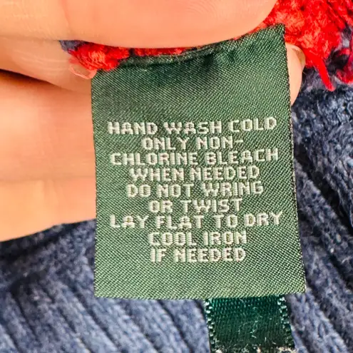 Ralph Lauren Jeans Southwestern Striped Cardigan Sweater Open Front Knit Blue S