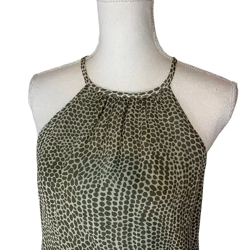 Ramy Brook Printed Bitsy Dress in Green Combo Silk Small