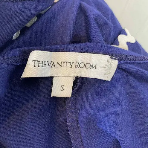 The Vanity Room Sleep Dress Womens Small Navy Ric Rac Trim NEW