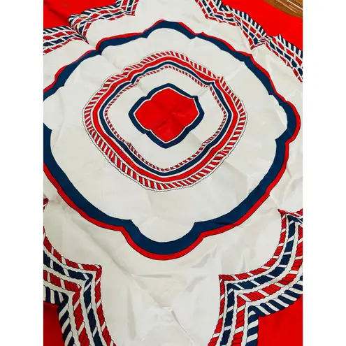 Vintage Paoli Red White Blue Geometric Abstract Rope Design 1960/70s Scarf