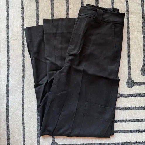 Ganni Charcoal Gray Wide Leg Cargo Trousers