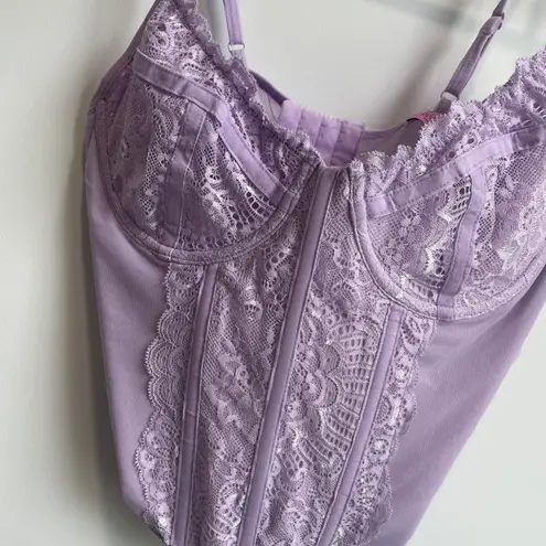 Francesca's Purple lace crop top