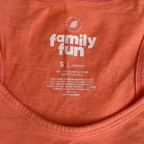 Women’s Love Wins Family Fun Orange racerback Size Small