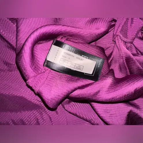 Ba&sh NWOT Gothie Twist Long Sleeve Purple Mini Dress sz S
