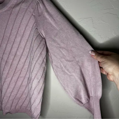 IO Mauve Lantern Sleeves Sweater Pink Size L