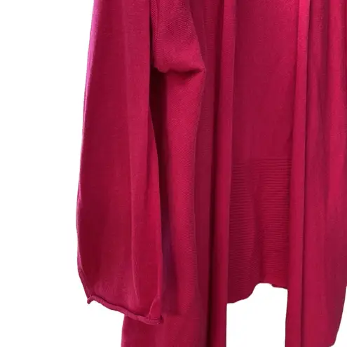 Nic+Zoe π©· Soft Knit Lightweight Open Cardigan 3/4 Sleeves 27β Long Dark Pink