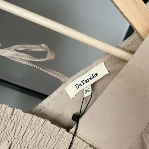 NWT Du Paradis Cargo Wide Leg Jumpsuit Tan Size XS