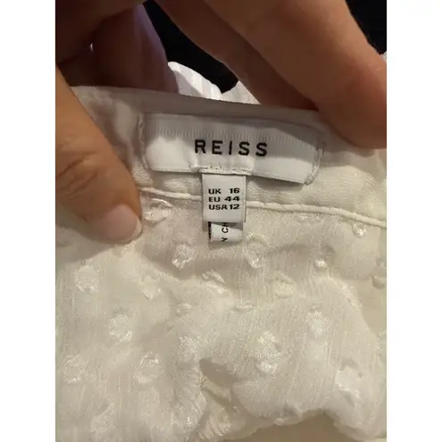 Reiss New! Cora Semi Sheer Spot Detail
Blouse Sz 12 $275