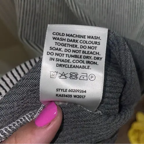 Country Road Black and White Stripes Midi Peplum Dress Size Small