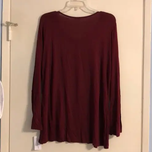 Ny Collection NEW Long Sleeve Embroidered Top size XL