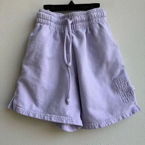 frankie's bikinis  Burl Sweat Shorts Lilac Purple Pastel Active Wear XS