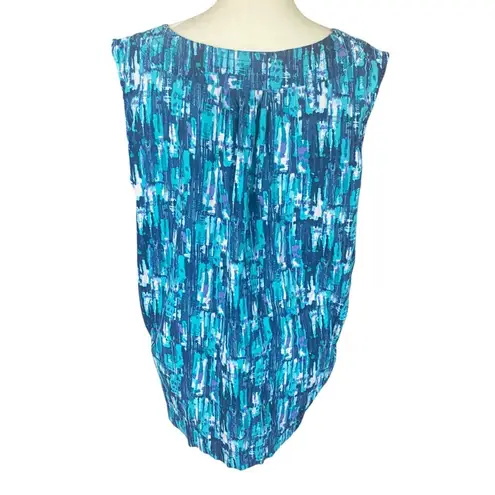 Classic Elements women's XL teal blue babydoll style sleeveless tank top