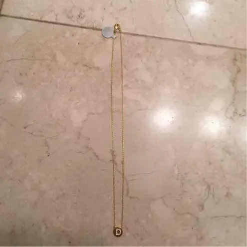 Mahina Brand New 's Fashion Gold Necklace Initial D Jewel Outline Circle Pendant