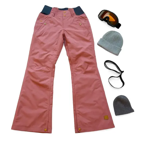 Ride Cappel Women’s Mauve Brown Snowboard Pants S/T Stretch Waist Winter Gear Size undefined