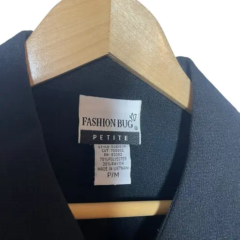 Fashion Bug Vintage Embroidered Floral Blazer in Black/White/Pink Size MP