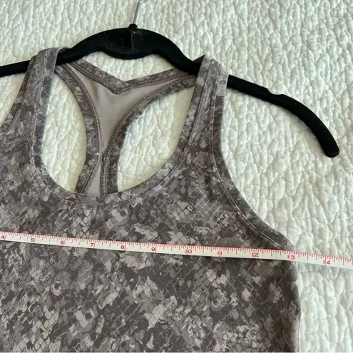 Lululemon  Women’s Gray Snakeskin Cool Racerback Nulu Tank Top 6