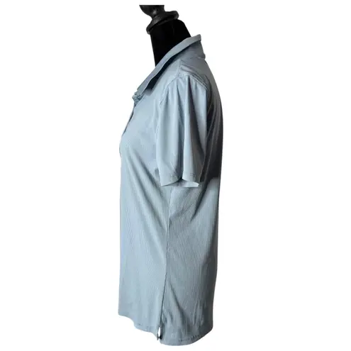 G/FORE Womens Tech Nylon Ribbed Golf Polo Size M Blue Performance Activewear Blue Size M