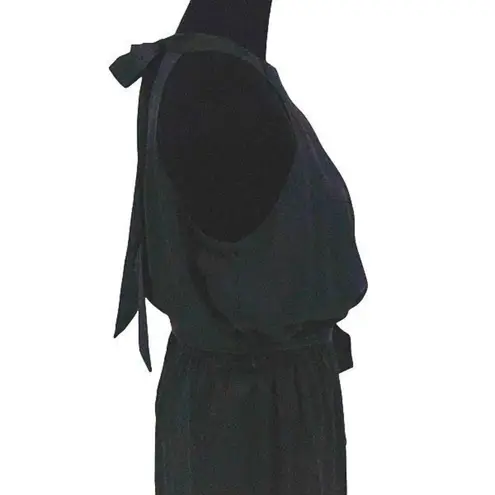 Dress Forum Womens Halter Tie Waist Cut-Out Sleeveless Jumpsuit Black Medium NWT