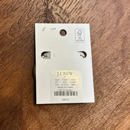 NWT J.Crew Oval Puff Hoop Earrings In Gold