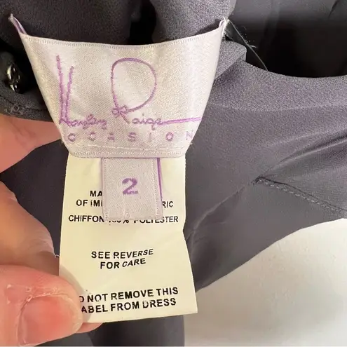 Hayley Paige Occasions Bridesmaid Dress 5714 Gunmetal Gray