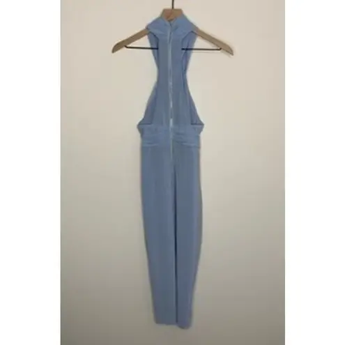 Bec & Bridge Baby Blue Twist-Neck Bodycon Midi Dress Womens Size 6