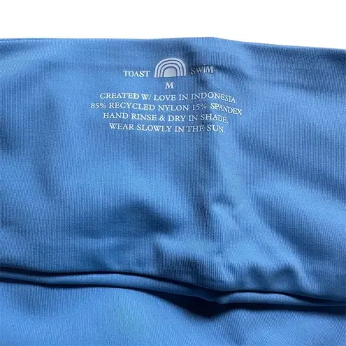 NWT Free People x Toast Swim Women's Signature Apex Bikini Top Sky Blue Size M Size M