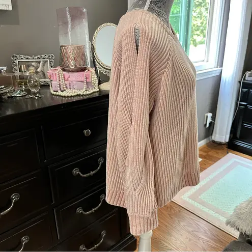 Calia by Carrie Underwood Blush Pink Ribbed Chenille Sweater XL