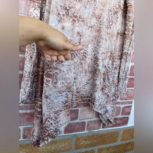 Vivienne Tam brown Burnout Asymmetric Hem tunic medium