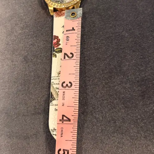 Source Unknown Parisian Gold-Tone Crystal Eiffel Tower Strap Paris LoveWatch Rhinestone Rose