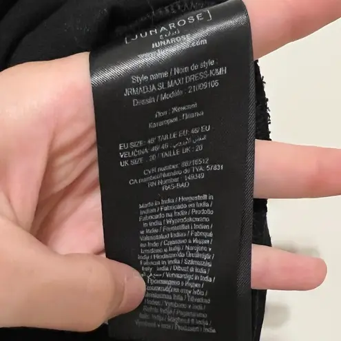 JUNAROSE Black Polka Dot Maxi Size 16