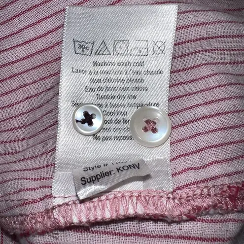 The Mountain Khakis Womens Long Roll Tab Sleeve 1/4 Button Tunic Shirt Size M Red