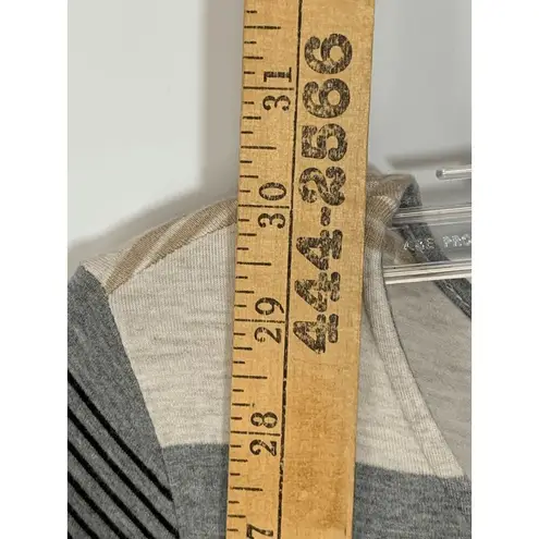 Soma Women’s Live Lounge Wear Luxuriously Soft Striped Tunic Gray Tan Medium