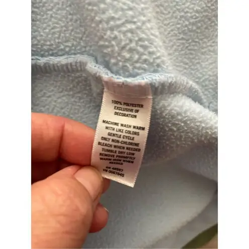 Soft Baby Blue Long Zippered Robe Size XL Blue