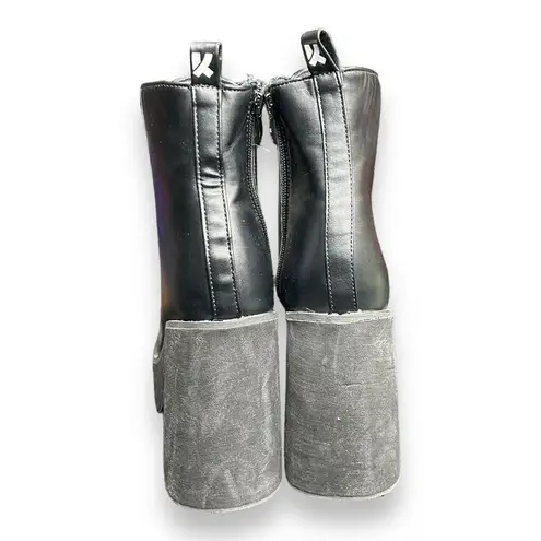 Koi Womens Chunky Platform Lace Up Army Combat Ankle Booties Size 5 EUC