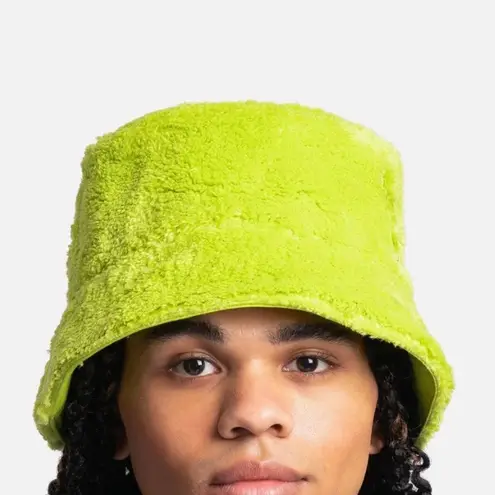 SOLD MARNI fuzzy bucket hat in lime green, Large, NEW with tags Yellow