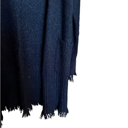 Velvet by Graham & Spencer Duster Cardigan Womens Medium Black Wool Blend Open