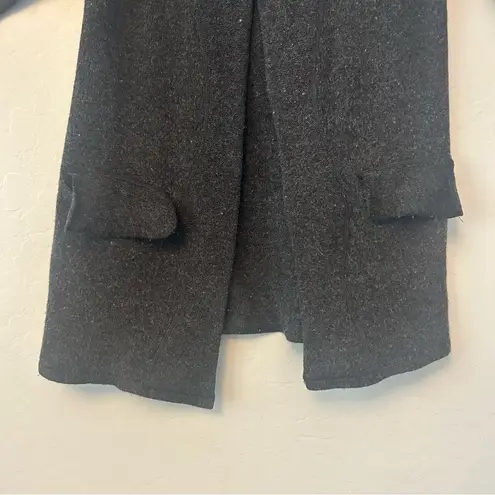 Soft Surroundings black 100% merino wool cardigan sweater coat with sequins med