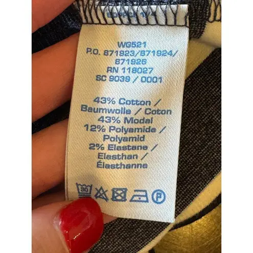 Boden Skirt Women 4 Navy Blue White Striped Pleated A Line Mini Coastal Preppy