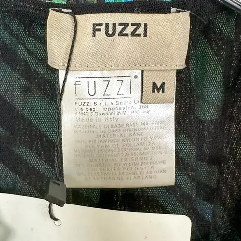 Fuzzi Abito Corto Geometric Animal Print Dress, EUC, Medium, MSRP $545 Green