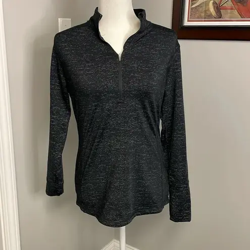 Steel Cowgirl 1/4 Zipper light sweatshirt Riding Shirt Medium Reflective Black