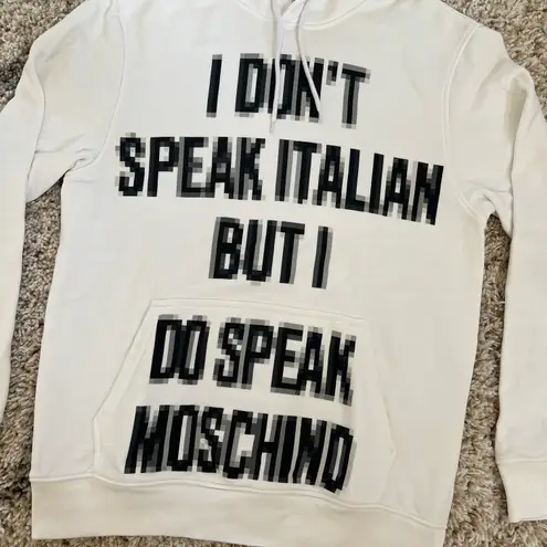 Moschino EUC Pixel Capsule Don’t Speak Italian Hoodie