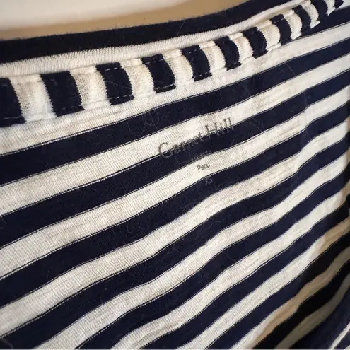 Garnet Hill Weekender Cropped Boxy Striped Short Sleeve T Shirt XS