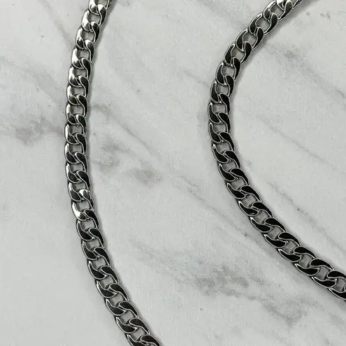 Silver Tone Flat Chain Link Purse Handbag Replacement Strap 48" ✨