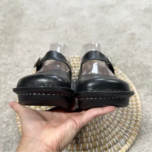 Alegria Women’s Leather Paloma Sea Turtle Clogs Mary Jane in Black Nappa 39/US 9