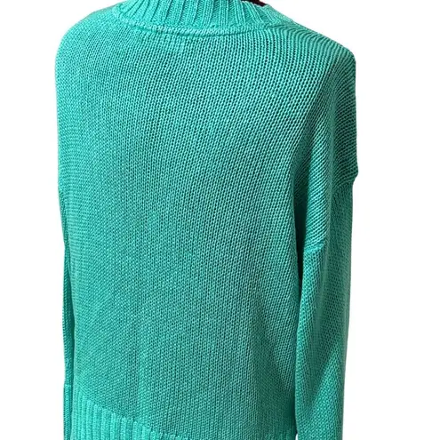 RD Style Boxy Modern Medium-Weave Sweater Wide Long Sleeves Aqua Green NWT Small
