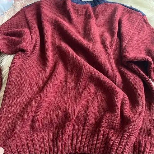 VINTAGE HUNTINGTON RIDGE Grandma fisherman‎ Cardigan Sweater Paisley Pearls Size M